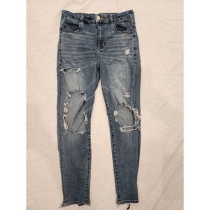 American Eagle Outfitters Distressed Blue Jeggings